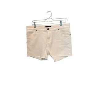 Kut Women's White Gidget Fray Denim Shorts Size 12